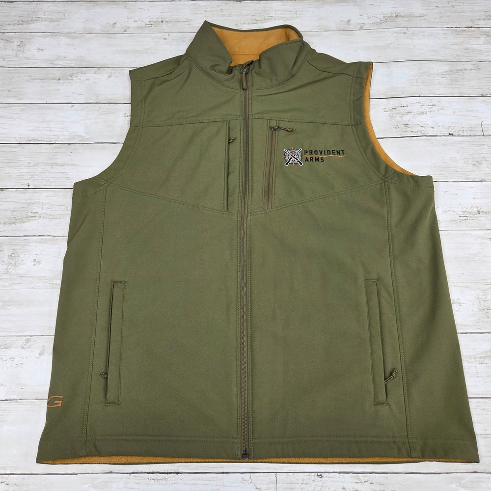GameGuard Outdoors Vest Mens Large Green Pinnacle Softshell Fleece Lined 4022 GD